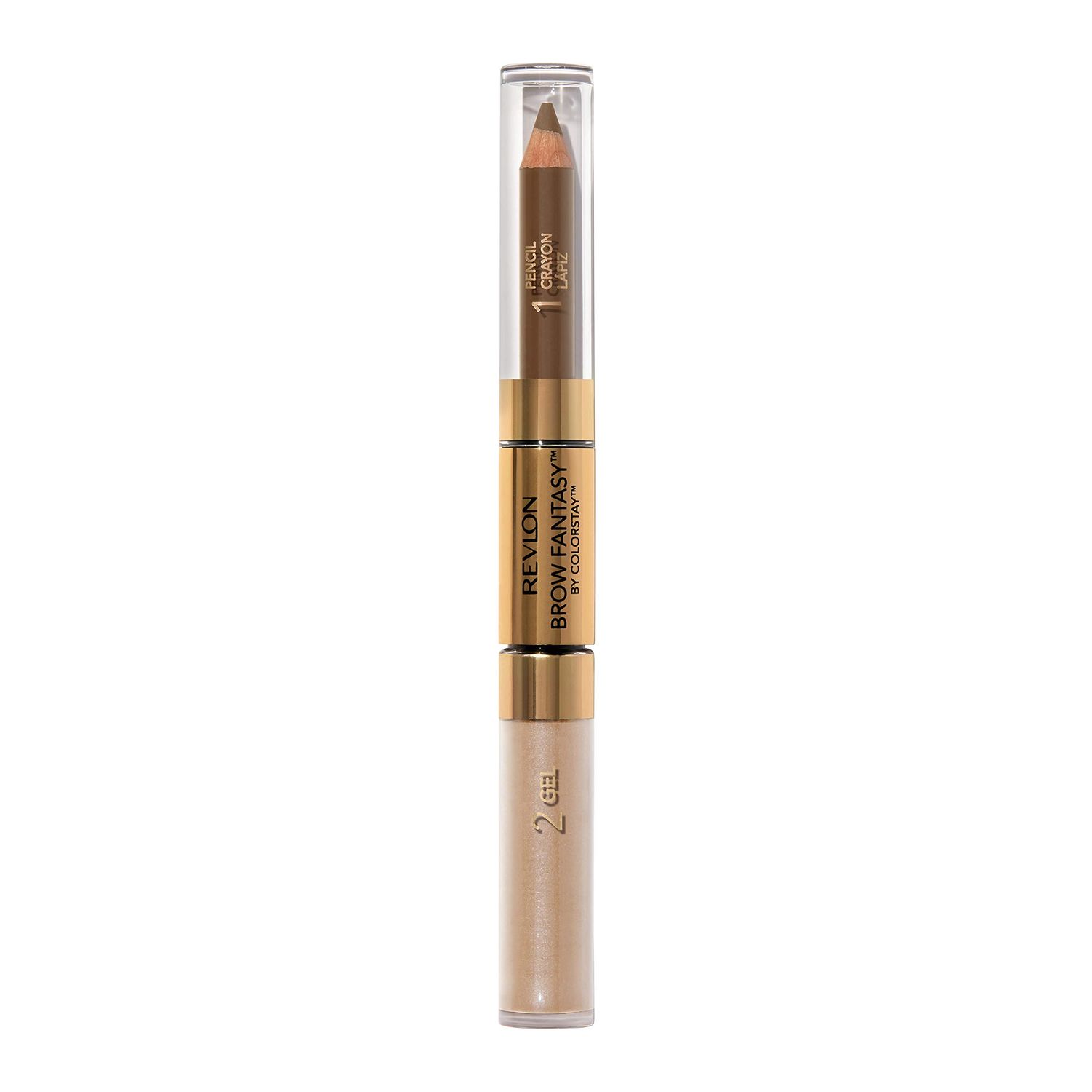 Revlon Eyebrow Gel Pencil, ColorStay Brow Fantasy 2-in-1 Eye Makeup, Longwearing with Precision Tip, 104 Dark Blonde, 0.04 Oz