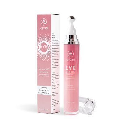 ANJOIZE Caffeine Eye Cream for Dark Circles and Puffiness,Under Eye Cream for Fine Lines Wrinkles and Bags,Eye Care Eye Roller Serum with 360 Massage Ball