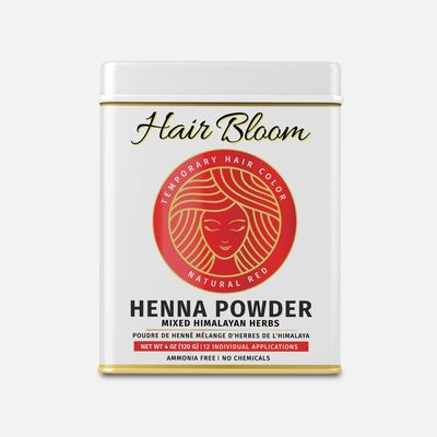 Hair Bloom Natural Red Hair Color Henna wMixed Himalayan Herbs Hair Color Powder 12 Individual Sachets (10 gm each) Reusable Brush Tray Included Shiny Smooth Hair by Pride of India