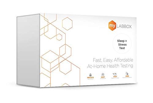 myLAB Box at Home Sleep Stress Test - Monitor Melatonin Cortisol Levels Easily with Hormone Test Kit for Women Men - Simple Saliva Sample - CLIA Certified Labs