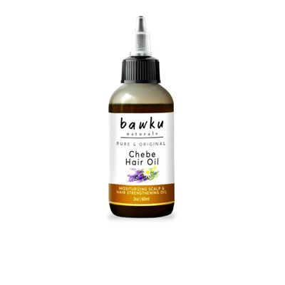 bawku naturals Hair Oil with Authentic Chebe Powder from Chad - Castor, Olive, Lavender Chamomile for Dry, Damaged Hair Itchy Scalp (2 ounces)