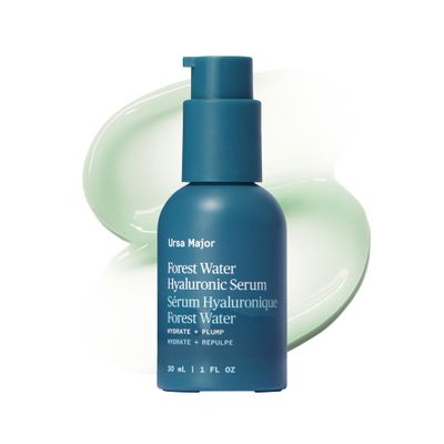 Ursa Major Forest Water Hyaluronic Serum Deeply Hydrating Natural Face Serum Boosts Firmness, Plumps Skin Smooths Appearance of Fine Lines Vegan, Cruelty-Free, Non-Toxic 1.0 ounce