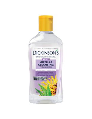 Dickinson&#39;s Micellar Cleansing Witch Hazel, An All-in-1 Makeup Remover, Pore Refiner, Skin Cleanser and Toner; Alcohol Free with Aloe, for Sensitive Skin, 16oz
