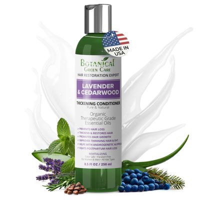 Botanical Green Care &#39;Lavender Cedarwood&#39; CONDITIONER - Thickening, Hair Growth, Strengthening Conditioner for Thinning Hair. Color Safe