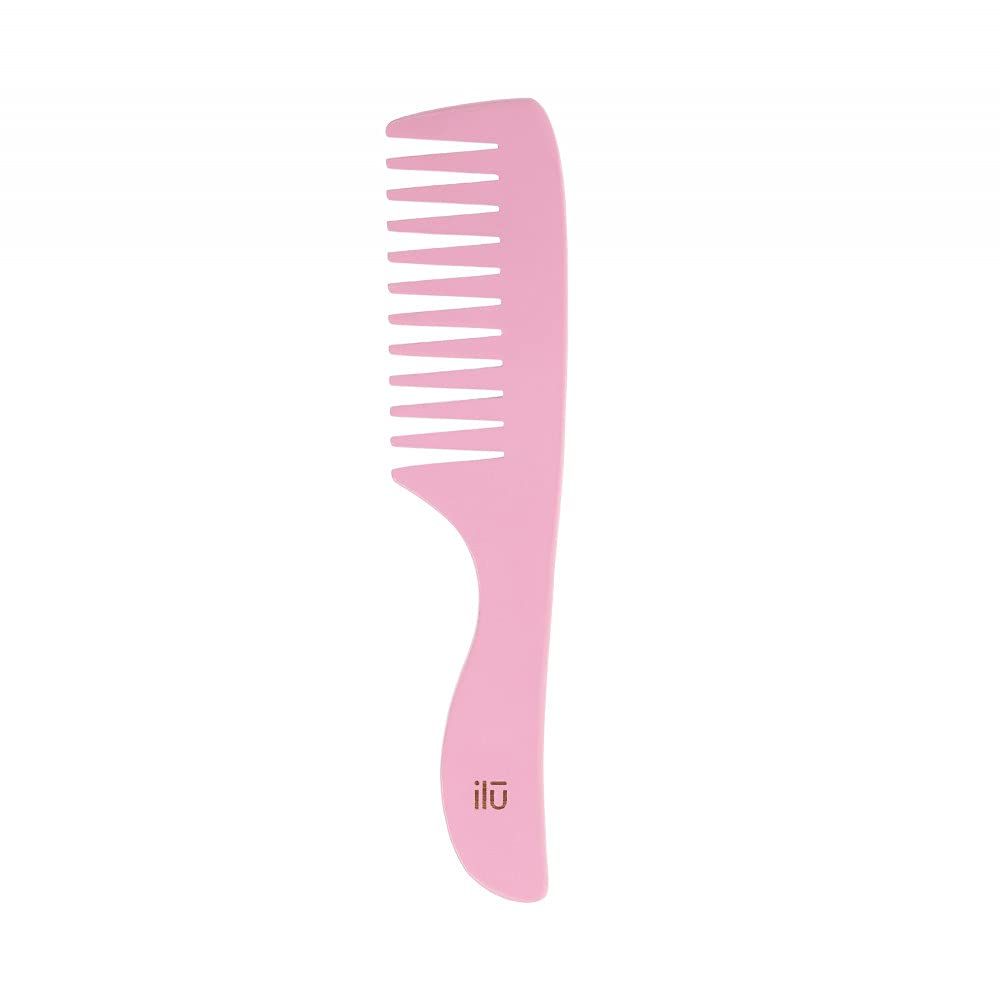 ILU BambooM Pink Detangling Eco Friendly Bamboo Hair Comb