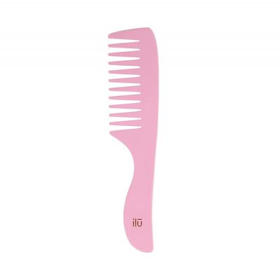 ILU BambooM Pink Detangling Eco Friendly Bamboo Hair Comb