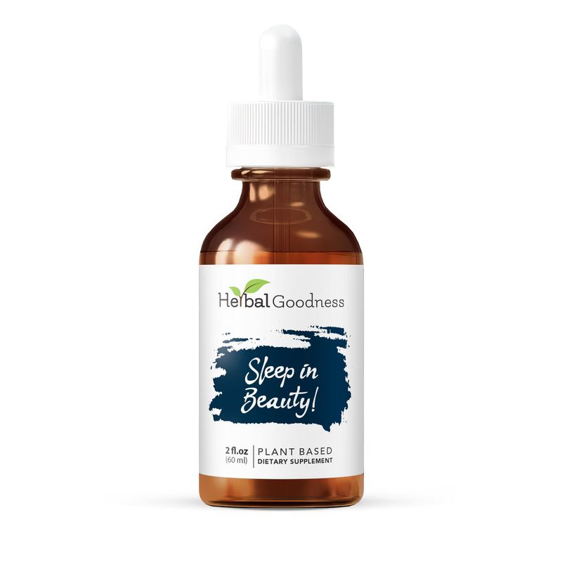 Sleep in Beauty - Organic Valerian Root Liquid Drops 2 Fl. oz, Lemon Balm, Natural Sleep Support for Adults, Rest Relaxation Aid, Non-GMO, Vegan, Gluten-Free, USDA Organic, No Melatonin