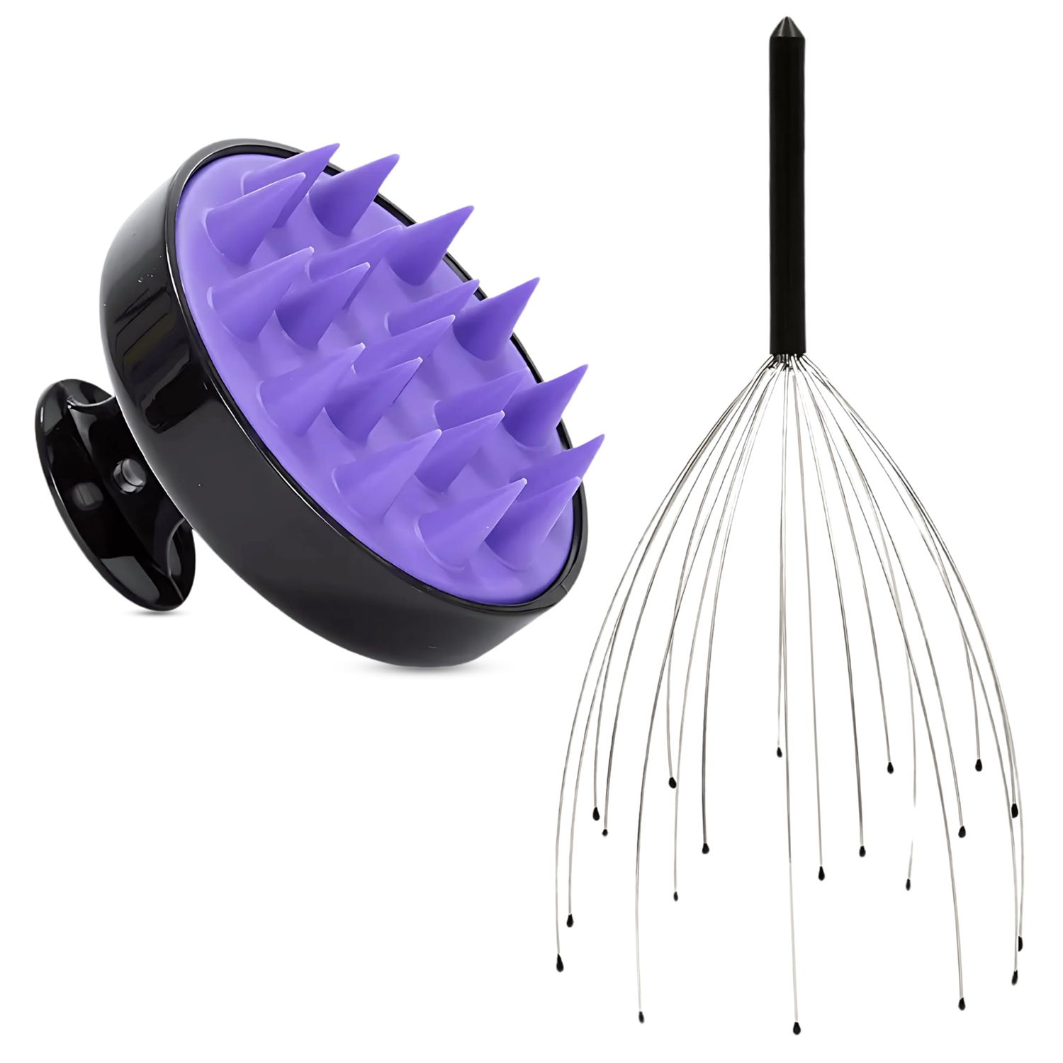 Head Scratcher - Head Massager Scalp Stress Relax Hair Scalp Scrubber - Hair Scrubber for Scalp Massager Hair Growth Brush - Detox Care Set with Dandruff Removal Comb Exfoliator Shampoo Brush