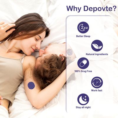DEPOVTE Sleep Patches 60pcs, Lavender and Chamomile, Extra Strength, Overnight Application