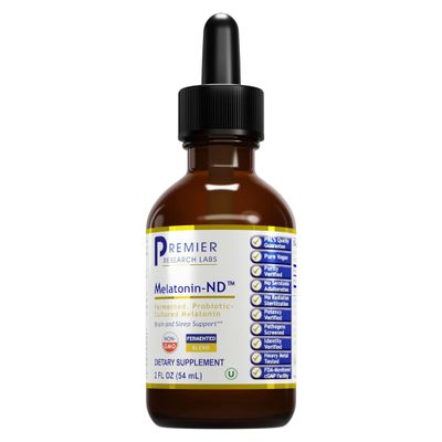 Premier Research Labs Melatonin-ND - Fermented Melatonin - Immunity Supplement - Probiotic-Cultured Melatonin - Liquid Melatonin - Pure Vegan - Organic Ingredients - 2 fl oz - 54 Servings