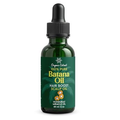 Organic Extract Batana Oil for Hair Scalp - 2 fl oz 60ml - Deep Hydration Frizz Control - Pure Natural Moisturizing - Lightweight, Nourishing Oil for All Hair Types - For Men Women