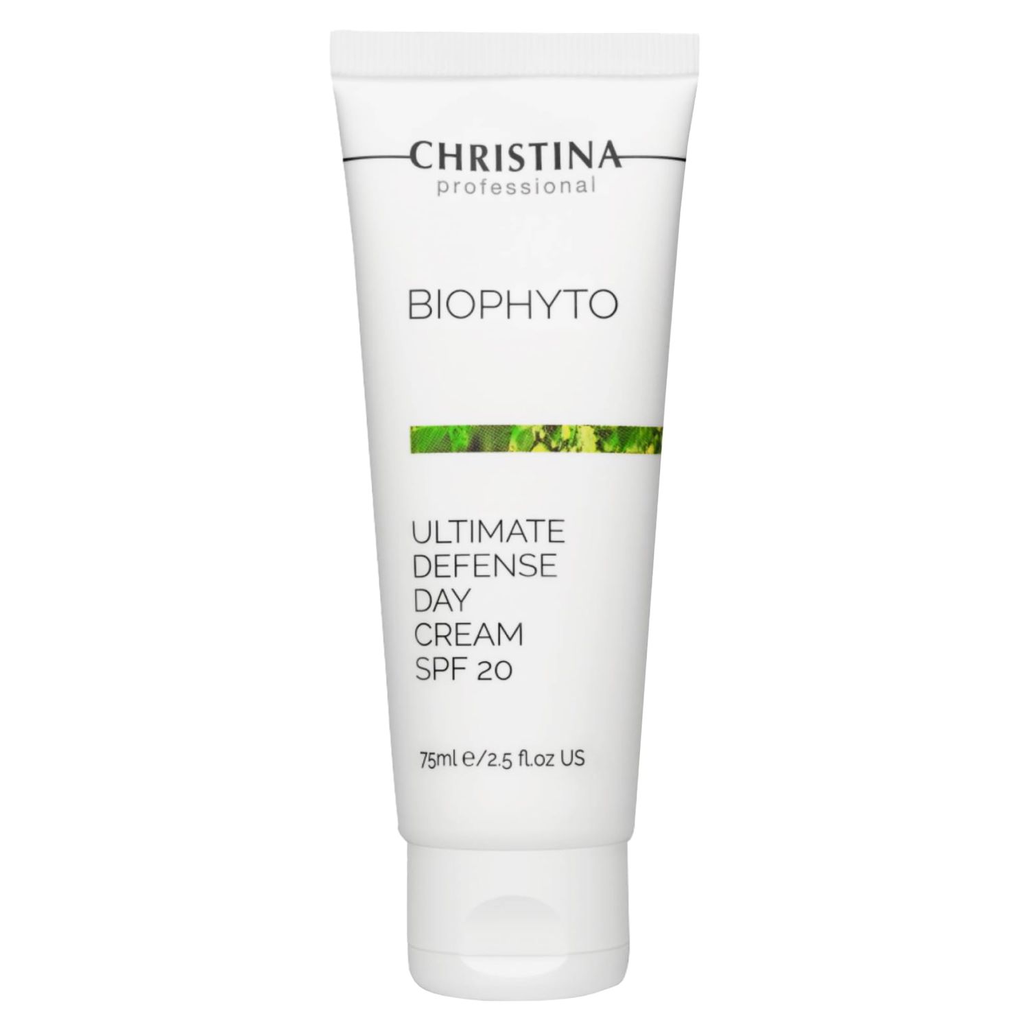 Christina Bio Phyto Ultimate Defense Day Cream Moisturizer with SPF 20-75 ml - Broad Spectrum UVAUVB Protection Facial Moisturizer with Hyaluronic Acid Vitamin B12- For Normal Combination Skin