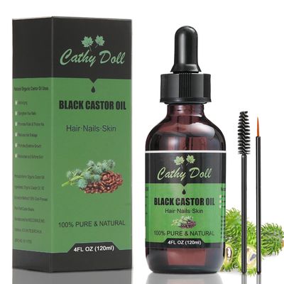 Jamaican Black Castor Oil Organic Cold Pressed Castor Oil For Hair 100 Pure Natural Castor Oil For Eyelashes Eyebrows (4 oz)