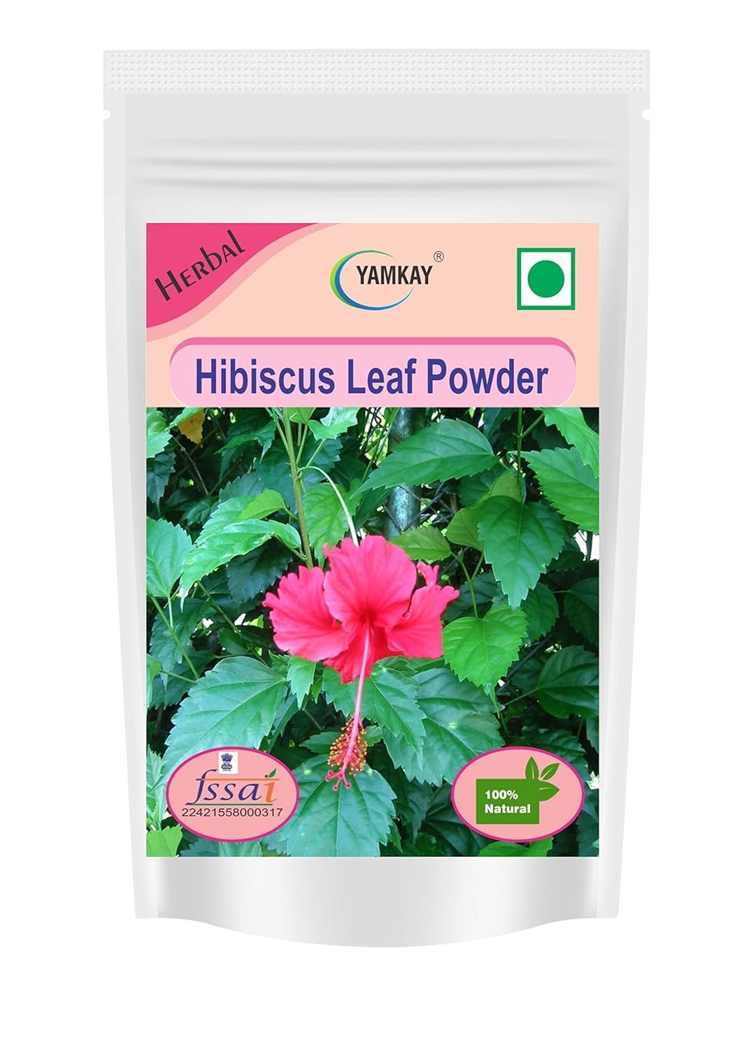 Yamkay Hibiscus Leaf Powder for Hair Fall Growth 100 Natural Hair Wash 300 GM 10.58 Oz for Healthy, Luscious Hair
