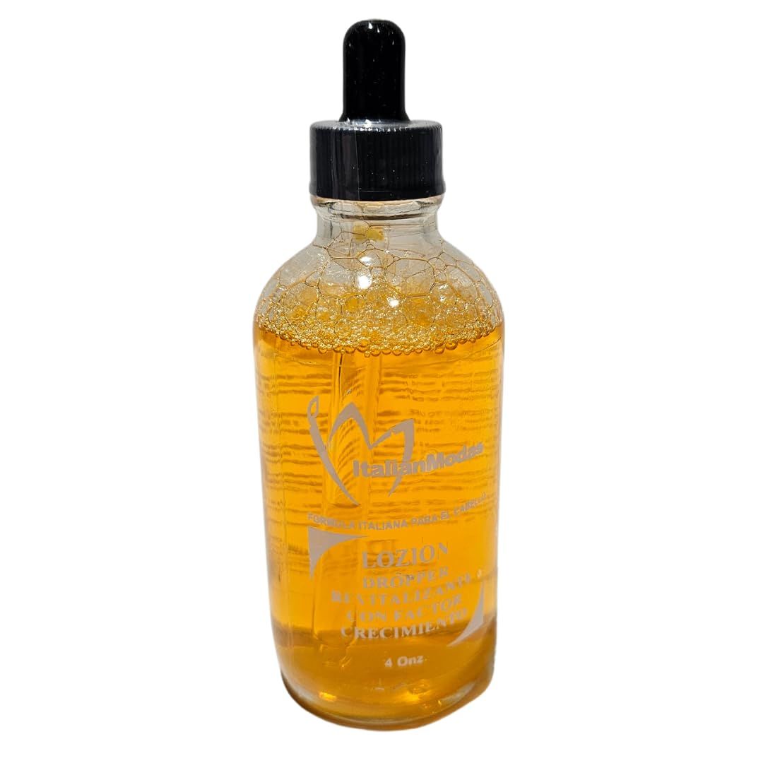 Generic Revitalising Serum Dropper with Growth Factor, Smoothes and Strengthens Hair, 4 Oz, Orange