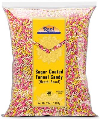 Rani Sugar Coated Fennel Candy 28oz (800g) Indian After Meal Digestive Treat Vegan Gluten Friendly NON-GMO Kosher Indian Origin