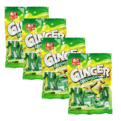Chun Guang Ginger Coconut Candy (Ginger Coconut 5.6oz, 4 pack)