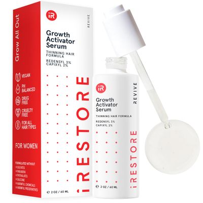 iRESTORE Scalp Serum Hair Growth Serum for Women Men Best for Hair Loss Hair Thinning Aids Regrowth with Redensyl Capixyl Biotin Hydrates Scalp for Visibly Thicker Fuller Hair - 2 Fl Oz