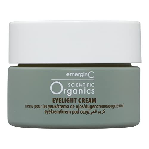 emergin C Scientific Organics Eyelight Cream - Stem Cell Eye Cream with Antioxidants - Anti-Aging Eye Cream Targets Dark Under-Eye Circles for Visible Glow (0.5 oz, 15 ml)