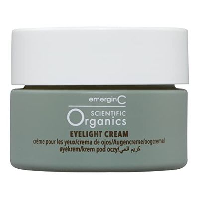 emergin C Scientific Organics Eyelight Cream - Stem Cell Eye Cream with Antioxidants - Anti-Aging Eye Cream Targets Dark Under-Eye Circles for Visible Glow (0.5 oz, 15 ml)