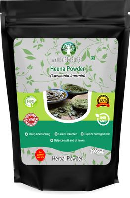 AYURVEDASHREE Natural Pure Henna Powder (Lawsonia Inermis) 200 Gm Red Henna Hair Color Triple Sifted No Chemical or Additives Henna Powder For Hair Henna Hair Color