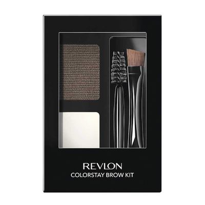 Revlon Eyebrow Kit, ColorStay Brow Kit Eye Makeup with Longwearing Brow Powder, Pomade, Spoolie Angled Brush Tip, 102 Dark Brown, 0.08 Oz