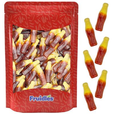 Fruidles Soda Bottles Gummi Cola Candy, Delicious Multicolor Fruit Flavors, Party Candy (1 Pound)