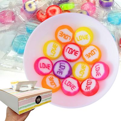 KWOLYKIM Valentine&#39;s Candy 300g10.58oz Hard Candy Bulk Individually Wrapped Multi-color Candies with Love Letter Sweet Hard Candy Great for Party Valentines Office Mother