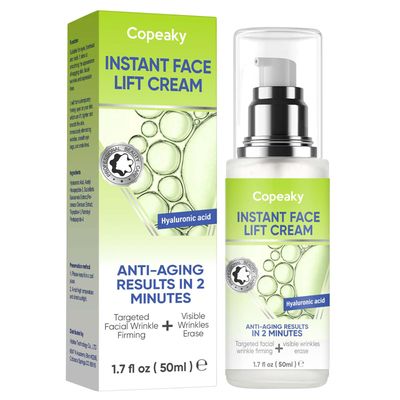 TANGDIAABBCC Instant Face Lift Cream, Temporary Skin Tightening Cream with Hyaluronic Acid, Smoothing Wrinkles, Fine Lines Puffiness in 2 Minutes