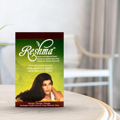 Reshma Beauty Classic Henna Hair Color 100 Natural, For Soft Shiny Hair, Henna Hair Color, Gray Coverage, Ayurveda Hair Product, 5.29 oz, Pack of 1 (Rouge)