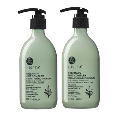 Luseta Rosemary Mint Strengthening Shampoo and Conditioner Provide Nourishment Smoothness for Thin Hair,Reduce Frizz and Add Shine for All Hair Types 16.9oz2