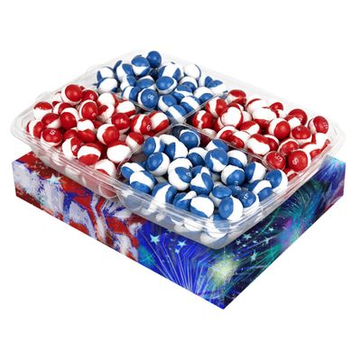 Premium Freeze Dried Candy, Made in USA, Red Blue USA Theme Candies, Freeze Dried Candies for USA Theme Parties