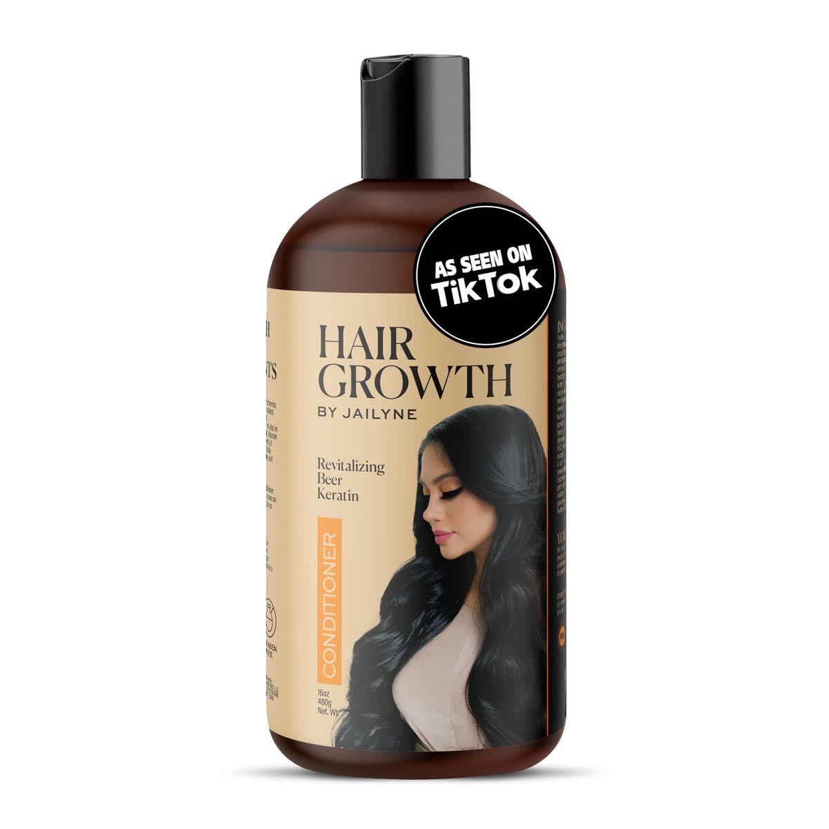 Hair Growth Conditioner by Jailyne Ojeda - Deeply Nourishing Strengthening Formula with Biotin Keratin - Promotes Thicker, Longer Hair - Made in USA
