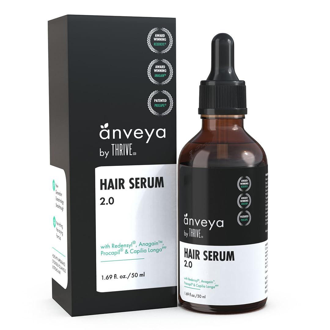 Anveya Rosemary Hair Growth Serum Hair Serum for Hair Growth with Redensyl, Procapil, Anagain Capilia Longa Rosemary for Hair Growth Best Hair Growth Serum Hair Serum for Men Women 50ml