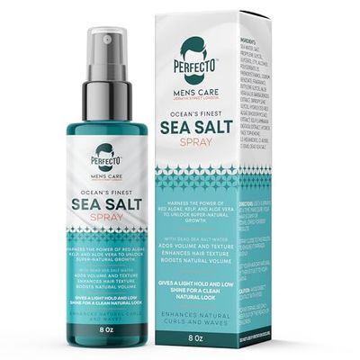Perfecto Sea Salt Spray for Men Hair Care Spray with Kelp, Natural Sea Salt Hair Texturizing For Men Women, Adds Instant Volume, Texture, Thickness, Light Hold Thickening Hair Spray Added Volume