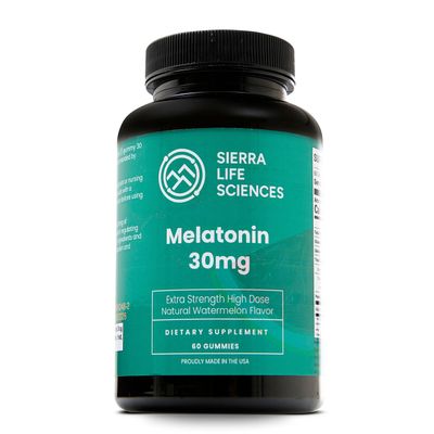 SIERRA LIFE SCIENCES 30mg Melatonin Gummy High Dose Sleep Support for Adults Advanced One-A-Day Formulation Made with Apple-Derived Gummies Vegan, Non-GMO (30 Count)
