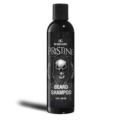 Beard Gains Pristine Scented Vegan Beard Shampoo made, 100 Organic and ParabenSulfate Free Moisturize Control Wild Facial Hairs Promote Growth MADE IN USA