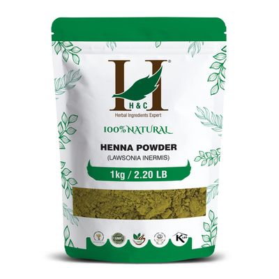 100 Natural Triple Sifted Organically Cultivated Henna Powder (Lawsonia Inermis) for Hair - Bulk Pack, 2.20 LB (1 KG) - No PPD, Chemicals or Parabens