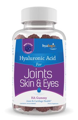 Hyalogic Hyaluronic Acid Gummies Mixed Berry Flavor HA Gummies - Gluten-Free Gummy Vitamins for Adults - HA Supplement for Skin Eyes (30 Count)