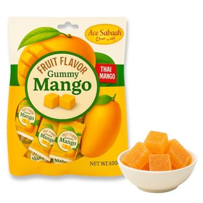 Thai Mango Gummi Candies 35 Pieces (14.1oz400g) Made with Real Thai Mango Juice, Soft Chewy, Individually wrapped