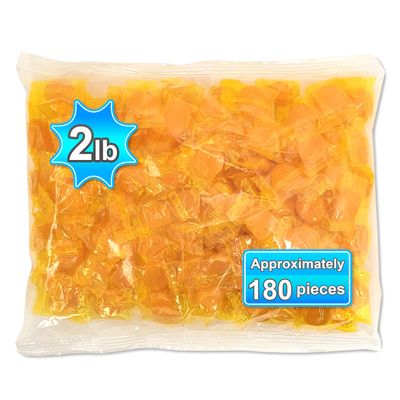 Butterscotch Classic Candies. (2LB) Individually Wrapped and Sealed. Hard-Candy Disc. Fresh Made with Natural Sugar, Classic Golden Butterscotch (2 Pound Bag).