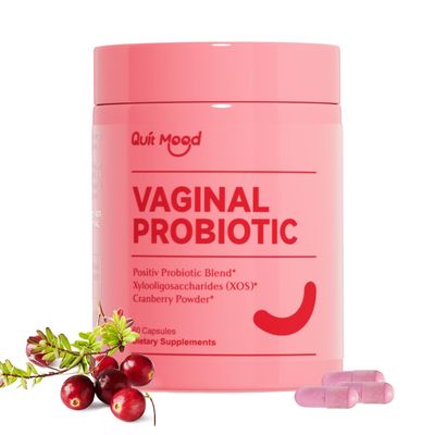 Quit mood Probiotics for Women Balance with Prebiotics, Women Probiotics with Cranberry Extract, 60 Capsules