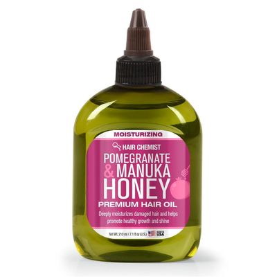 Hair Chemist Pomegranate Manuka Honey Moisturizing Premium Hair Oil 7.1 oz. - Moisturizing Pomegranate and Honey Infused Hair Oil