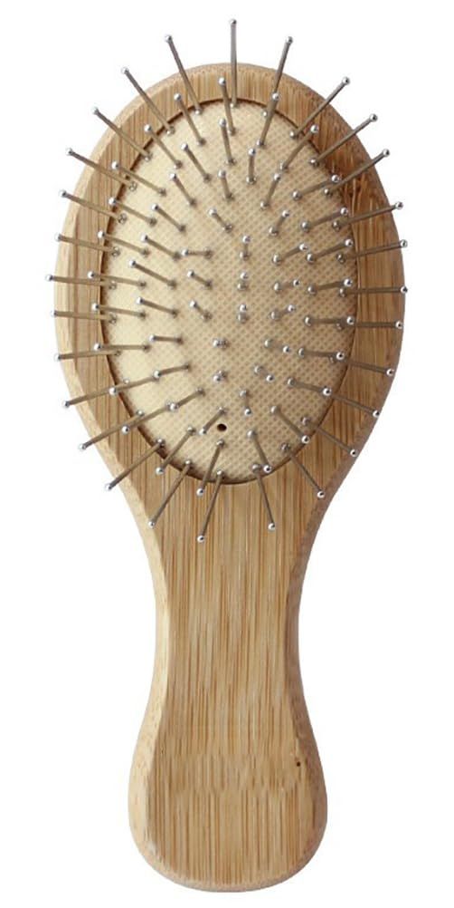 Wooden Paddle Brush Metal Bristle Hair Brush for Women and Men, Anti-frizz Detangling Hairbrush Comb for Curly Straight Fine Wet Dry Hair, Massage Scalp, Reduce Static