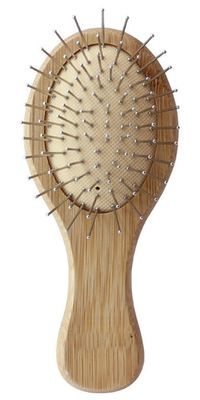 Wooden Paddle Brush Metal Bristle Hair Brush for Women and Men, Anti-frizz Detangling Hairbrush Comb for Curly Straight Fine Wet Dry Hair, Massage Scalp, Reduce Static