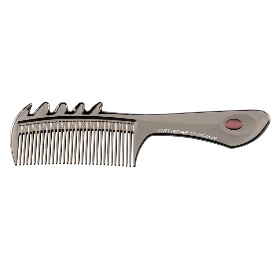LOVE CHROME PG SCALP-GUASHA PREMIUM BLACKJapanese artisan hair comb