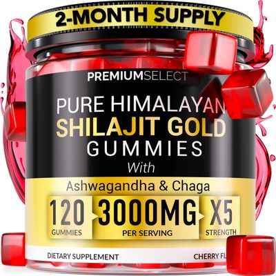 Shilajit Gummies for Men 3000mg - 120 Gold Shilajit for Men Gummies Sugar Free with Fulvic Acid - Natural Energy, Testosterone Vitality Support Chewable - Pure Himalayan Shilajit Gummy Chews