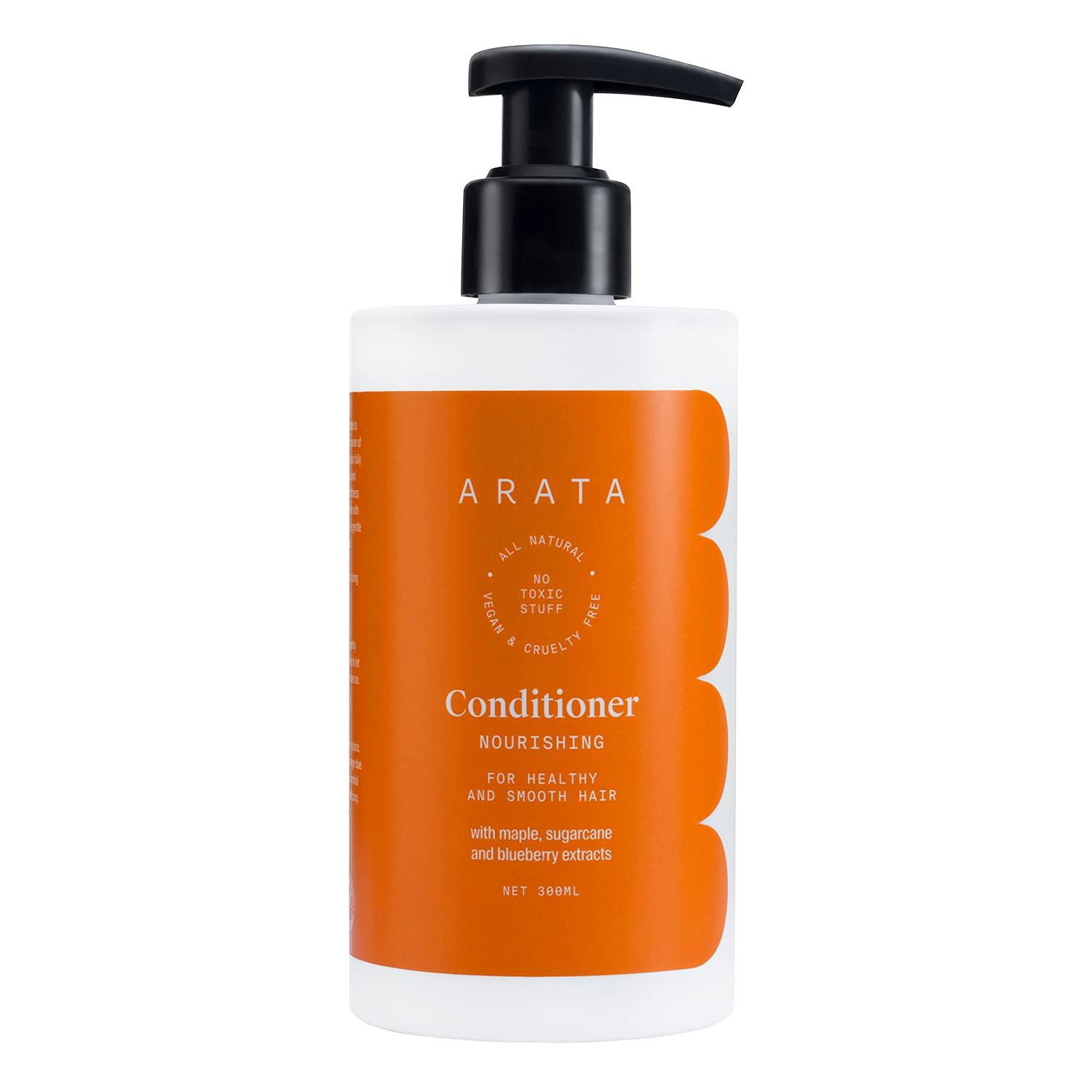 Arata All-Natural Hair Conditioner With Ayurvedic Extracts PETA-Certified Vegan Cruelty-Free Gentle Detangling With Ayurvedic Sugarcane Blueberry Extracts - 10 Fl Oz