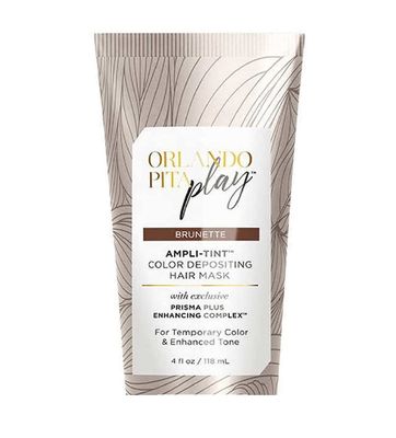 ORLANDO PITA PLAY Ampli-Tint Color Deposit Hair Mask, Temporary Hair Color Treatment that Revives Hair Color, Adds Shine, Prevents Fading, Brunette, 4 Fl Oz.