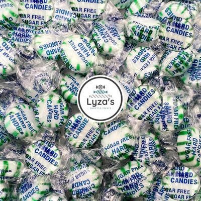 SUGAR FREE Starlight Mints - Spearmint - Gluten Free, Vegan Diabetic Friendly Hard Candy - 1 LB Gift Bag by Lyza&#39;s Sweets Treats